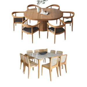 Venta al por mayor juego de comedor de madera mesa de comedor con 4-6 sillas muebles de comedor moderno diseño de lujo producto Costumiz - Product Image 4