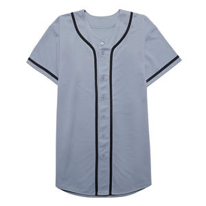 Pro Cut Baseball Jersey Personnalisé Bouton Up Softball Chemise Maille Tissu Évacuation De L'humidité Tackle Sergé Sublimation Lettres USA Fit - Product Image 1