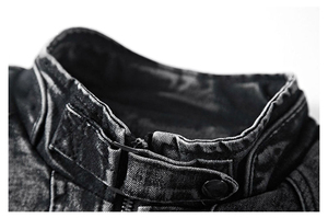 Veste en jean d'hiver chaude pour hommes Vêtements d'extérieur décontractés OEM Veste à col rabattu Manteau en jean boutonné Veste surdimensionnée pour hommes - Product Image 4