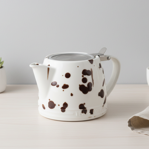 Théière en porcelaine durable de qualité supérieure 3460998-0.55, design nordique, 550 ml, avec filtre en acier inoxydable - Product Image 2