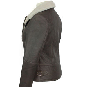 Veste en cuir pour homme légère d'hiver en gros, fermeture éclair, vintage, fourrure épaisse, manteaux pour homme, veste en cuir d'extérieur pour unisexe - Product Image 4