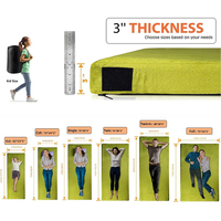 Matelas de voyage roulant d'extérieur pliable, imperméable, en mousse à mémoire de forme certifiée OEKO-TEX, design moderne pour camping, chambre et hôpital