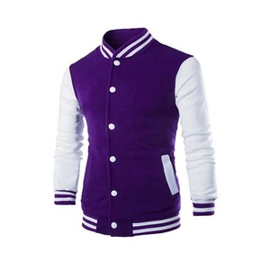 Chaquetas Varsity Personalizadas al por Mayor para Hombre, Chaquetas Deportivas Transpirables de Color Sólido, Chaquetas de Tela Delgada de Manga Larga para Hombre, Chaqueta de Secado Rápido - Product Image 1
