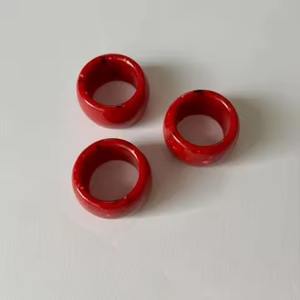 Handmade resin napkin <b>rings</b> with earthy texture and natural tones <b>for</b> cozy home dining experiences - Product Image 2