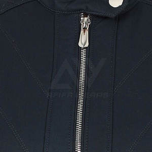 High Quality Women's Reversible <b>Quilted</b> Bomber <b>Jacket</b> Polyester/Cotton Stand Collar Solid <b>Pattern</b> Knitted Zipper Autumn - Product Image 5