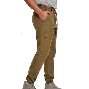 Mezcla de algodón Cargo Jogger pantalones para hombres con piernas cónicas puños elásticos y ropa de calle moderna - Product Image 2