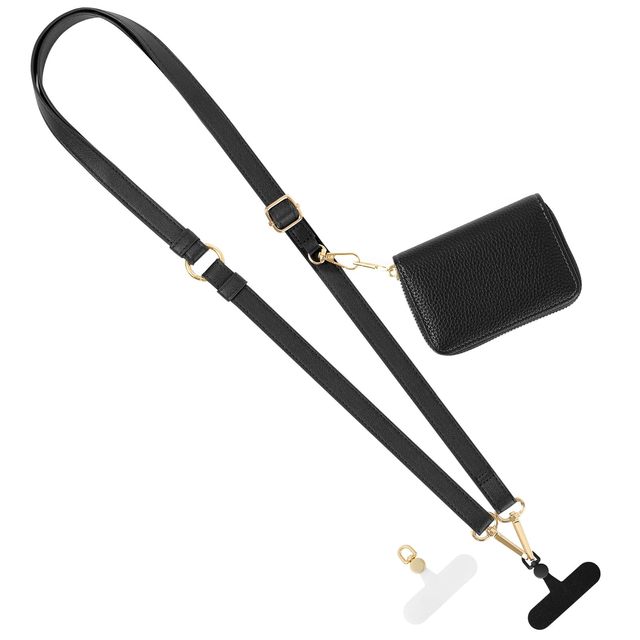 2026 Strap PU Crossbody Phone Lanyard Zippered Wallet Pouch Adjustable Detachable Universal Fit for Most Smartphones Customized