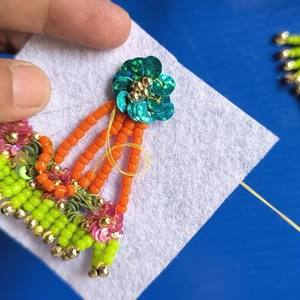 Pendientes de cuentas bordados a mano, pendientes personalizados con múltiples cuentas, joyería festiva para mujer al mejor precio, pendientes de cuentas - Product Image 3