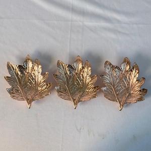 Ensemble générique de 3 bols à fruits secs Design classique avec finition en cuivre Bol à feuilles en aluminium fait à la main pour l'occasion de mariage - Product Image 2