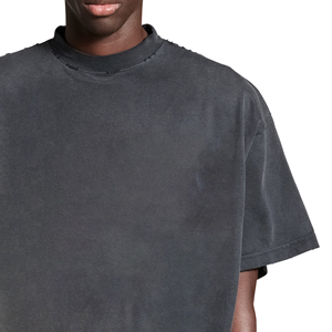 High Quality Customize Men's <b>Tshirts</b> Rib Crew Streetwear Branded <b>Tshirt</b> Plain Oversize Heavyweight Fashion Blank <b>Tshirts</b> for Men - Product Image 4