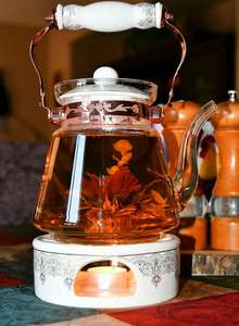 Petite théière en verre design avec infuseur Service à thé en verre transparent - Product Image 2