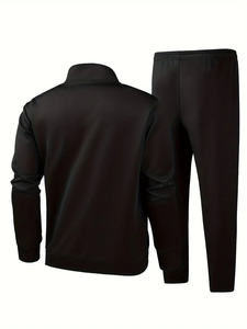 Nuevo chándal de moda, prendas de vestir, sudadera con capucha y cremallera con rayas laterales, ropa de gimnasio, ropa informal, chándal para hombres - Product Image 4