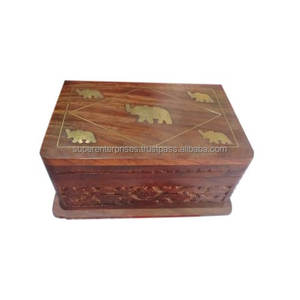 Caja cuadrada artesanal India para diseño de almacenamiento de joyería, caja de embalaje de joyería de madera múltiple de producto superior de alta calidad - Product Image 5