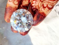 Moissanita Redonda de 113 Ct, Corte Excelente, Claridad VVS, Ideal para Colgantes de Moissanita y Joyería Personalizada