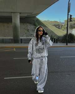 ชุดวอร์มแฟชั่นสำหรับทุกเพศชุดวอร์มผ้าฝ้าย100% กำหนดโลโก้ได้เอง - Product Image 6