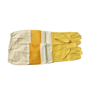 Goat Leather Beekeeper <b>Gloves</b> with Canvas XL Size Long Sleeves Cotton Liner Working Protective Sheepskin Bee <b>Glove</b> - Product Image 4