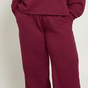 Pantalon droit avec haut à manches longues et survêtement à épaules tombantes / Design de pull décontracté avec logo personnalisé et design tendance - Product Image 3