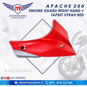 Premium Quality Engine Guard Right Hand Tapset Syrah Red pour TVS Apache RTR 2W pièces détachées disponibles à la vente au meilleur prix - Product Image 2