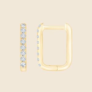 Boucles d'oreilles en diamant de laboratoire rond de 0,15 carat, couleur F-VS, en or massif 14 carats, pour mariage, fiançailles, soirée. - Product Image 3