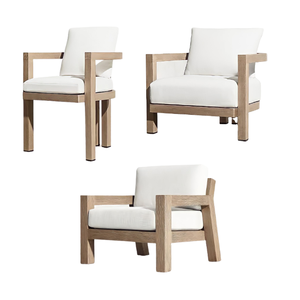 Offre spéciale, canapé simple blanc pour l'extérieur, terrasse en bois pour le salon, meubles de jardin ou de patio pour hôtel - Product Image 4