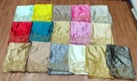 Qualité supérieure 100% Polyester Satin Tissu Somali Travail Manuel Gorgora Jupon Tissé Brodé Motif Rides Robe