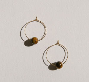 ต่างหูห่วงดิบพลอยคาลซิโดนีสุดเจ๋งเครื่องประดับประมาณ15มม. สำหรับเครื่องประดับรักษาออร่าวันปีใหม่สำหรับผู้หญิง - Product Image 5