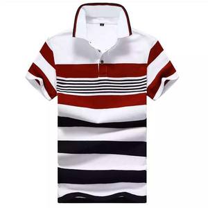 2025 ropa de hombre Casual manga corta Diseño a rayas polos algodón de Golf, tallas grandes precio barato polos - Product Image 1