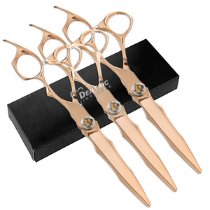 Ciseaux à cheveux à lame droite pour droitier avec pointes émoussées Lames tranchantes à tension réglable pour coiffeur - Product Image 4