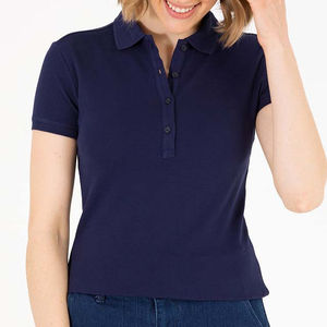 2025 <b>Women</b> <b>Polo</b> <b>Shirts</b> Solid Color <b>Polo</b> <b>Shirt</b> Best Selling Quick Dry Cotton Made Cheap Price Short Sleeve <b>Women's</b> <b>Polo</b> <b>Shirts</b> - Product Image 4
