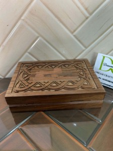 Rắn keo gỗ oud chai lưu trữ hộp khắc giữ an toàn New Brass Inlay thủ công mỹ nghệ kho báu ngực món quà cưới trang trí - Product Image 3