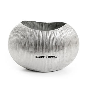 Vase à fleurs rond décoratif plaqué or Pot de fleurs de designer fait à la main Taille personnalisée Porte-fleurs en gros - Product Image 6