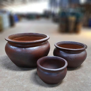 Pots de fleurs d'extérieur en céramique artisanale de style américain, écologiques, durables, avec trou de drainage, finition émaillée, personnalisables pour la maison - Product Image 5