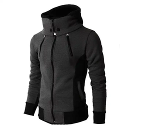 OEM al por mayor diseño personalizado de alta calidad de tela gruesa hombres cremallera Sudadera con capucha 100% algodón polar Sudadera con capucha - Product Image 3