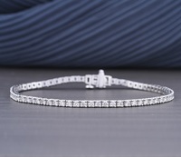 Pulsera de Tenis Unisex de 3.68 Quilates con Diamantes Cultivados en Laboratorio HPHT, Oro Amarillo de 14K, Corte Brillante, Joyería de Lujo