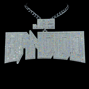 ฮิปฮอป VVS Moissanite กลม & Baguette ตัดเพชรสีทองจี้เครื่องประดับผู้ชาย925เงินสเตอร์ลิง - Product Image 5