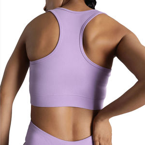 Nuevo Sujetador Deportivo para Mujer, Sin Tirantes, Transpirable, de Alta Sujeción, para Yoga y Gimnasio, Color Sólido, Logotipo Frontal, Venta al Por Mayor - Product Image 4