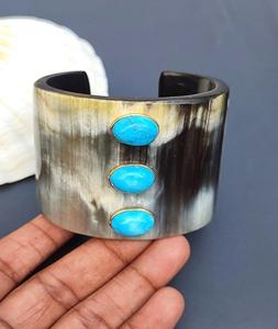 Pulseras de Cuerno de Búfalo Ecológicas, Pulidas, de Latón, Diseño de Alta Gama, Fabricadas en India, Joyería Artesanal al por Mayor - Product Image 3