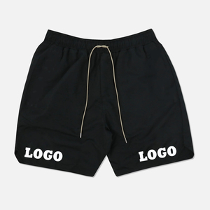 Venta al por mayor de pantalones cortos de playa con cintura elástica logotipo personalizado impresión por sublimación 100% poliéster gimnasio entrenamiento correr pantalones cortos de los hombres - Product Image 2