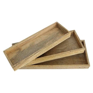 Grand plateau de service rectangulaire en bois décor élégant et durable pour la maison bureau fête de mariage et restaurant style moderne - Product Image 4