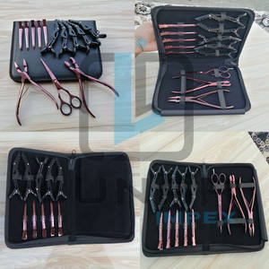 Vente d'usine Salon professionnel 6 pouces pince d'extension de cheveux en or rose outils accessoires avec étiquetage de marque personnalisé - Product Image 6