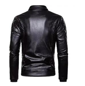 Nouvelles vestes en cuir personnalisées pour hommes - Grande taille, été/hiver, confortables, douces, vestes en cuir de motard élégantes - Product Image 2