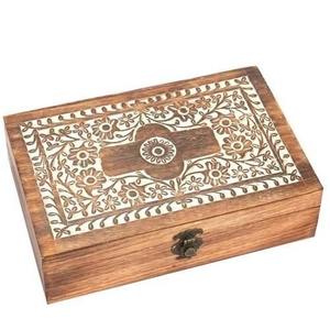 กล่องไม้สักขัดเงาสไตล์เรียบง่ายแบบนอร์ทีค  เป็นมิตรกับสิ่งแวดล้อม สำหรับใส่ผลไม้อบแห้ง ใช้ในงานปาร์ตี้ หรือบรรจุภัณฑ์ในบ้านสำหรับถั่วและผลไม้อบแห้ง - Product Image 3