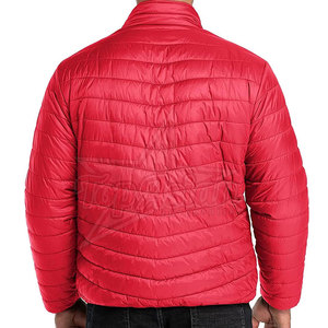 Veste d'hiver personnalisée en gros pour hommes col montant épais à capuche en polyester imperméable à l'extérieur avec logo à l'avant - Product Image 2