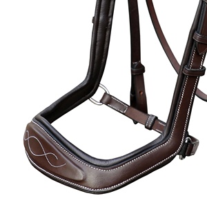 Brida de salto para caballo de cuero de primera calidad, de alta demanda, con cómoda narquera elevada, opción de múltiples colores, Horsekraft - Product Image 3