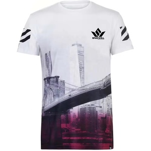 เสื้อยืดผู้ชายลายกราฟิก City Bridge แขนสั้น คอกลม โพลีเอสเตอร์ 100% ทรงปกติ ระบายอากาศได้ดี พิมพ์ลายภาพ  เสื้อยืดลำลอง - Product Image 1