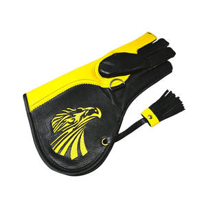 Gant de fauconnerie double épaisseur Peau de veau doublée de manchette contrastée gants de faucon faucon gants d'oiseau de meilleure qualité - Product Image 4