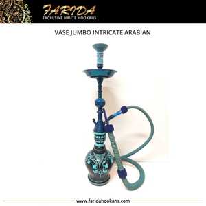 Farida Hookahs Farida Boho lujo egipcio Jumbo intrincado árabe Hookah florero pintado a mano vidrio esmerilado Shisha fumar - Product Image 2