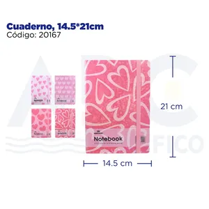 Taccuino 14.5*21cm con fogli di 100 rilegati a spirale in pelle copertina Offset carta e foglio di cartone stampato A5 A4 libro di composizione - Product Image 2