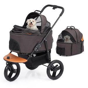 Carrito plegable para mascotas, modelo moderno, con estructura resistente, para viajar en todas las estaciones - Product Image 1