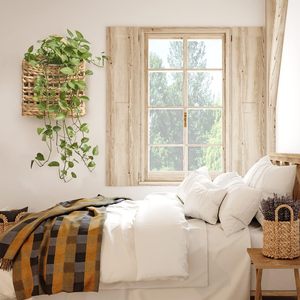 Cesta colgante tejida de jacinto de agua natural: impresionante cesta pequeña de mimbre para colgar plantas de flores - Product Image 2